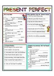 English Worksheet: PRESENT PERFECT