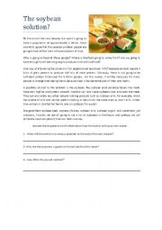 English Worksheet: The soybean