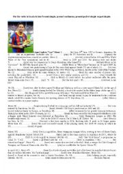 English Worksheet: Messi