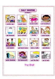 English Worksheet: Daily Routine