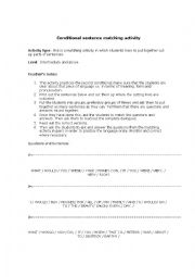 English worksheet: Conditional