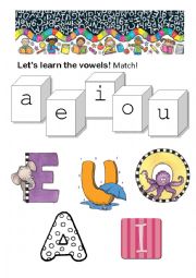 English Worksheet: The Vowels