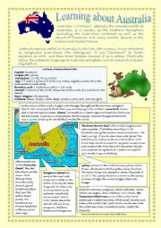 English Worksheet: Learning about Australia