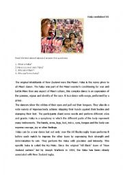 English Worksheet: haka 