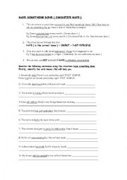 English Worksheet: HAVE SOMETHING DONE