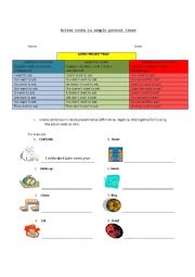 English Worksheet: Action verbs in simple present tense