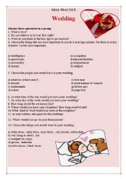 English Worksheet: Wedding