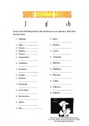 English worksheet: SOME ENGLISH SOUNDS