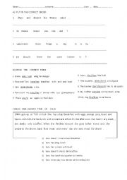 English Worksheet: test simple present