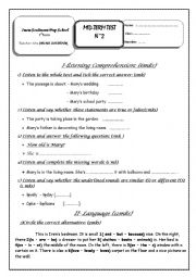 English Worksheet: mid trm english test