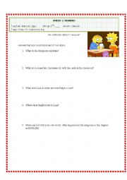 English Worksheet: St valentines Day The Simpsons