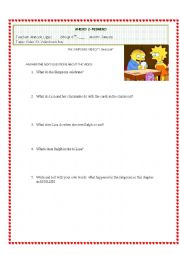 English worksheet: St valentines Day The Simpsons