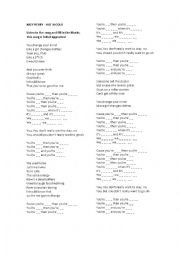 English Worksheet: HOT AND COLD Kathy Perry