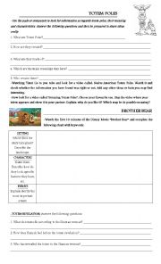 English Worksheet: Totem Poles