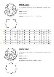 English Worksheet: EARTH DAY