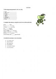 English Worksheet: Verb to be worksheet