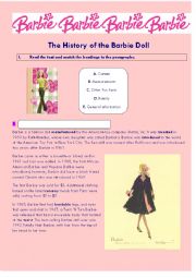 English Worksheet: The History of the Barbie Doll