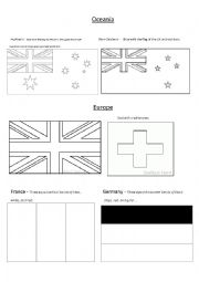 English Worksheet: Flags of the world