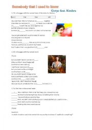 English Worksheet: Gotye feat. Kimbra 