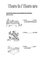 English Worksheet: There is / There are