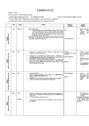 LESSON PLAN: SIMPLE PAST TENSE 