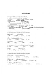 English Worksheet: Simple Present Exercices