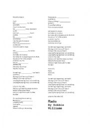 English Worksheet: Radio by Robbie Williams - xWord Formation