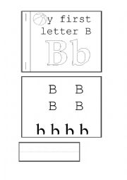 English Worksheet: My first pictionary: letter b