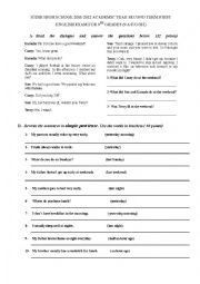 English Worksheet: sports and simple past tense