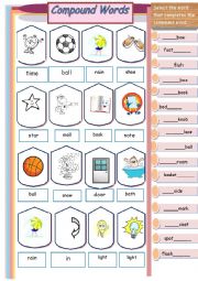 English Worksheet: Compound Words  5 / 6