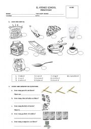 English Worksheet: Quantifiers and Present Continuous