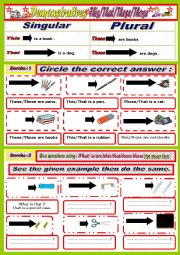 English Worksheet: Demonstratives