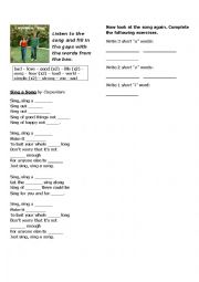 English Worksheet: Sing a song by Carpenters