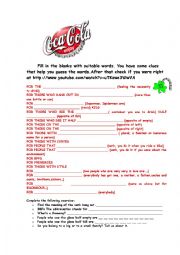 English Worksheet: COCA COLA COMMERCIAL