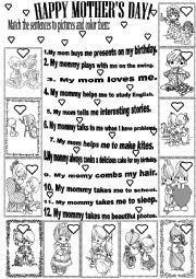 English Worksheet: HAPPY MOTHERS DAY!