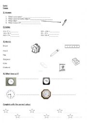 English worksheet: repaso