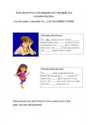 English Worksheet: 3rd person singluar, Simple Present & Simple Past