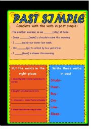 English Worksheet: PAST SIMPLE