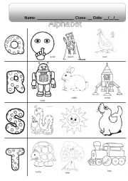 English Worksheet: alphabet qrst