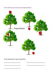 English worksheet: Prepositions