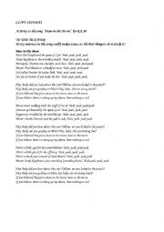 English Worksheet: R.E.M, Man on the Moon