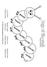 Days of the week worksheets