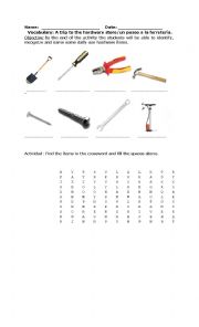 English worksheet: Hardware Store