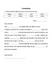 English Worksheet: Complaining