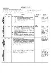 English Worksheet: Lesson Plan prepositions