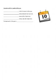 English worksheet: Months