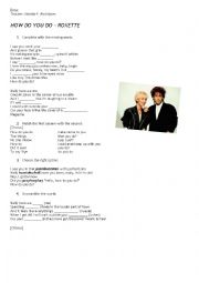 English Worksheet: Roxette - How do you do