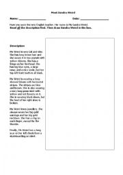 English Worksheet: describe people