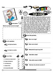 English Worksheet: RC Series Famous People Edition_24 Van Gogh (Fully Editable+Key) 