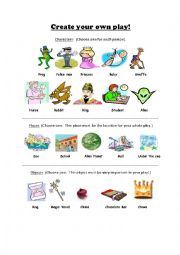 English Worksheet: Create Your Own Play
